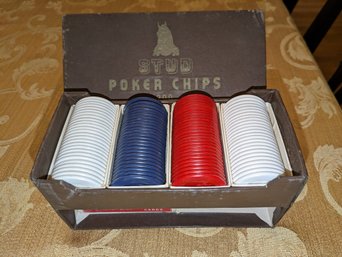 Vintage Poker Chip & Card Set