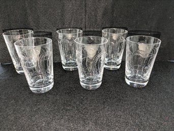 Lot Of 6 Webb Corbett Vintage Etched Lead Glass Medium Tumblers (1 Of 2)