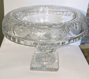 Antique Dutch 19th Century Crystal Footed Bowl