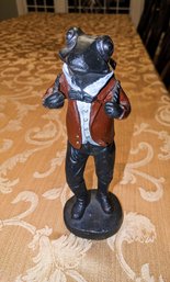 Vintage Cast Iron Bronze Statue