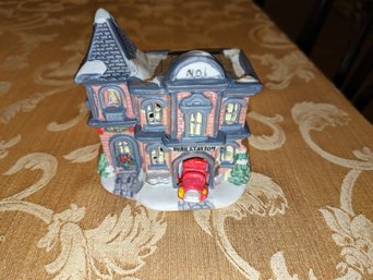 Vintage Christmas Town Firehouse