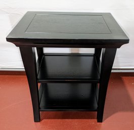 Black 2 Shelf Side Table