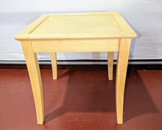 Cane Weave Top Side Table