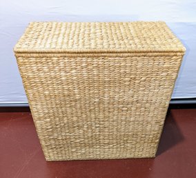 Natural Woven 2 Bin Laundry Hamper