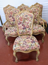 6 Vintage Ethan Allen Upholstered Dining Room Chairs