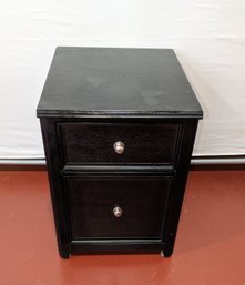 2 Drawer Black File Cabinet On Wheels