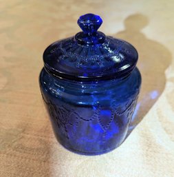 Jennifer Mosser Miniature Embossed Cobalt Blue Jar