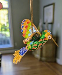 Vintage Cloisonne Hummingbird Ornament