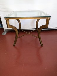 Glass & Metal Side Table