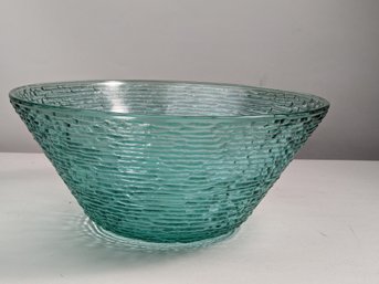 Vintage Aqua Textured Bowl