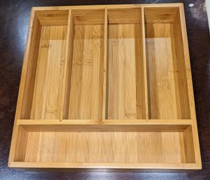 Bamboo Wood Flatware Organizer