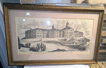 Vintage Ballou's Pictorial Original Print  1857