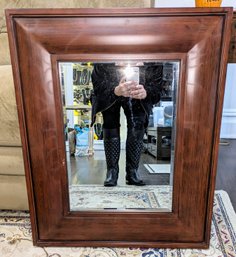 Wood Mahogany Framed Mirror