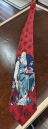 Norman Rockwell Silk Christmas Tie