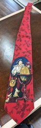 Norman Rockwell Silk Christmas Tie Santa With Globe