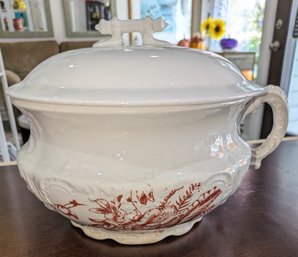 Antique Embossed Believed To Be Menelik Chamber Pot