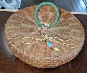 Vintage Wicker Sewing Basket