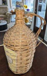 Vintage Wine Bottle In Handled Wicker Basket ( 3 Of 3)