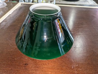 Vintage Emerald Green Cased Glass Shade