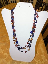 Vintage Mei Fa Artisan Glass Beaded Necklace