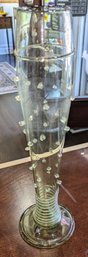 Czech Hob Nob Crystal Vase Signed