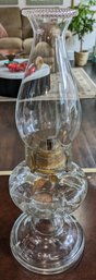 Antique Clear Glass Giant Oil Lamp