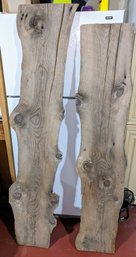 Set Of 2 Live Edge Shelves Approx. 100 Year Old Wood