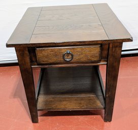 Wood Plank Rustic Side Table