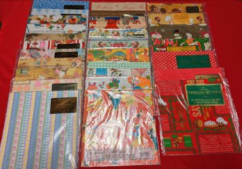 Lot Of 28 Packages Of Unopened Gift Wrap Sheets