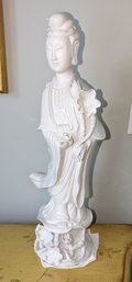 Antique Large & Rare 21' H  Wai Ming Statue Of Kwan Yin / Guanyin (1 Of 2)