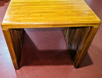 MCM Stunning Butcher Block Side/End Table (2 Of 2)