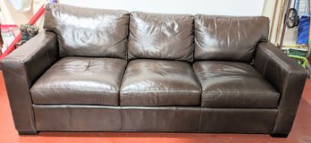 Crate & Barrel Leather Couch