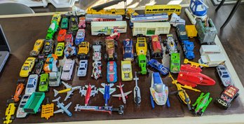 66 Various Vintage Toy Cars, Planes & Trucks