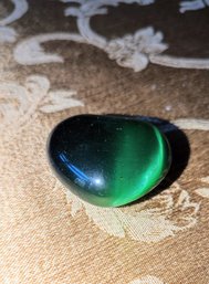 Green Cat's Eye Quartz Heart Crystal