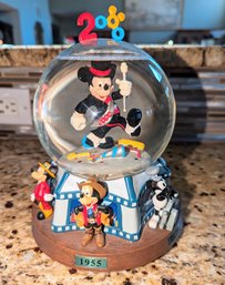 2000 Mickey Mouse Millennium Musical Snow Globe