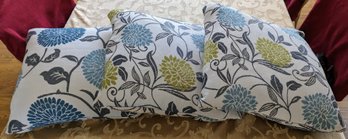 Set Of 3 Floral Throw Pillows