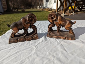 Copper Finish Ram Bookends