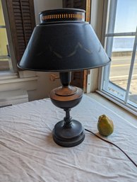 Vintage Black Table Lamp With Gold Details