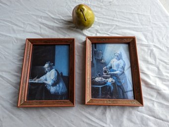 Set Of Two Framed Jan Vermeer Reproduction Images