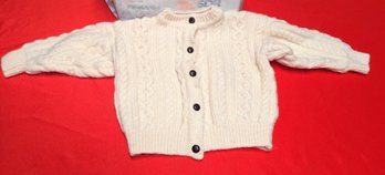 Falcara Ireland Kids Wool Cable Knit Cardigan