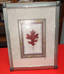 Art In Motion From Hamilton Metal Framed Maple Leaf Picture