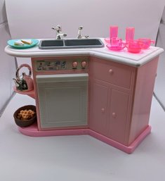 1990's Barbie Kitchen With Accessories