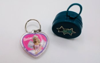 1997 Barbie Key Chain & 1990's Round Hand Bag