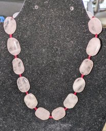 Quartz And Glass Beaded Necklace