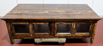 Wood & Glass Door Coffee Table