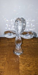 Oleg Cassini Crystal Glass Cross Signed On Bottom