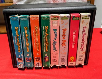 Lot Of 8 Kids Disney & Sesame Street Sing Along VHS Tapes