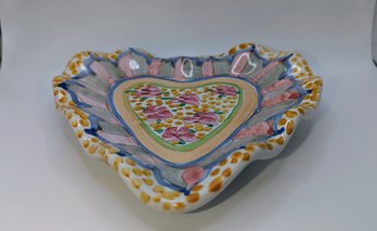 Mackenzie-Child Cabbage Rose 2018 Limited Edition Heart Plate