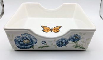Lenox Butterfly MeadowBy Louise Le Luyer,  Square Napkin Holder (Includes Some Lenox Matching Napkins)