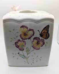 Lenox Butterfly Meadow By Louise Le Luyer Tissue Box Holder Cover
